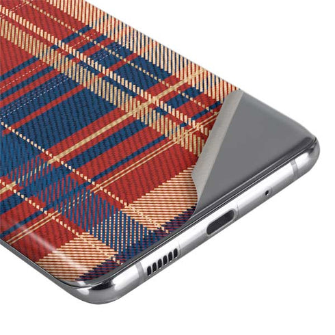Red and Blue Plaid Galaxy S20 Ultra 5G Skin