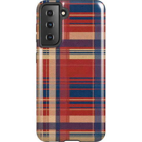 Red and Blue Plaid Galaxy S21 5G Pro Case