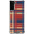 Red and Blue Plaid Galaxy S21 FE Clear Case