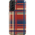 Red and Blue Plaid Galaxy S21 FE Pro Case