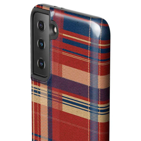 Red and Blue Plaid Galaxy S21 FE Pro Case