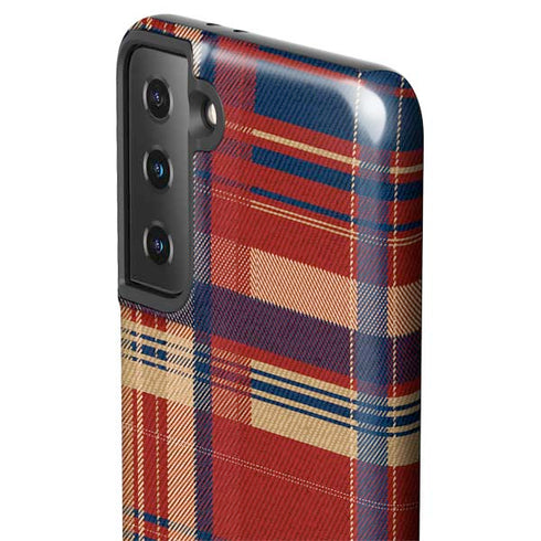 Red and Blue Plaid Galaxy S21 Plus 5G Pro Case
