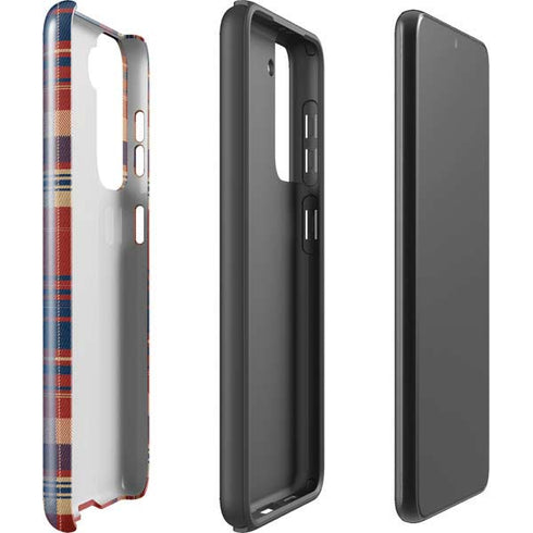 Red and Blue Plaid Galaxy S21 Plus 5G Pro Case