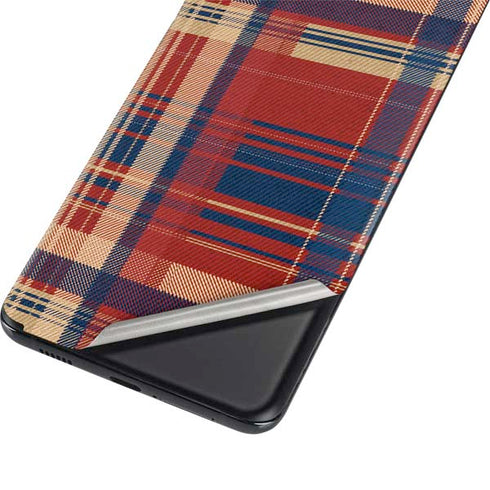 Red and Blue Plaid Galaxy S21 Plus 5G Skin