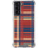 Red and Blue Plaid Galaxy S22 Clear Case