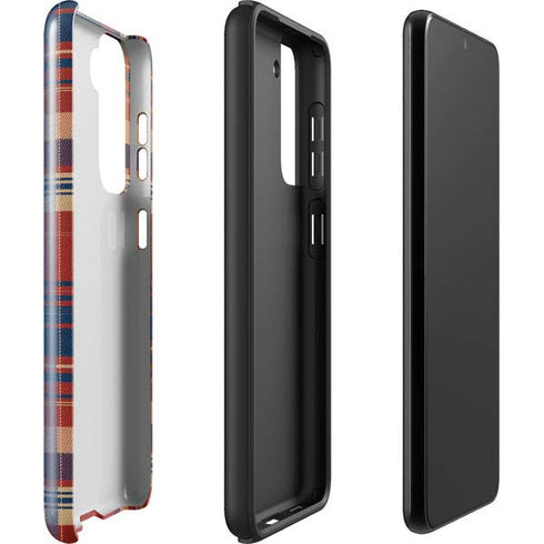 Red and Blue Plaid Galaxy S22 Pro Case