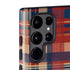 Red and Blue Plaid Galaxy S22 Ultra Pro Case