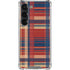Red and Blue Plaid Galaxy S23 Clear Case