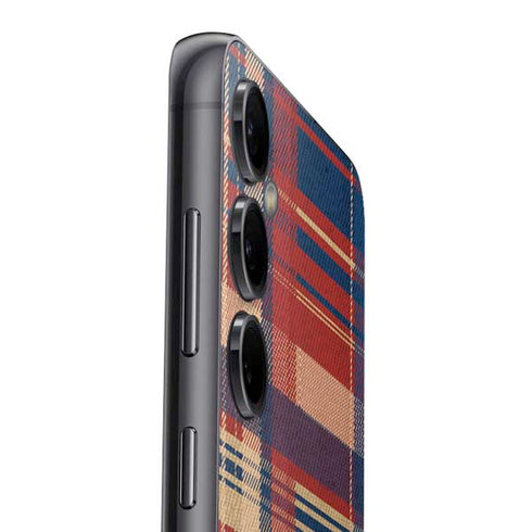 Red and Blue Plaid Galaxy S23 FE Skin