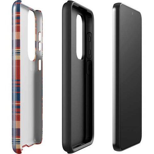 Red and Blue Plaid Galaxy S23 Plus Pro Case