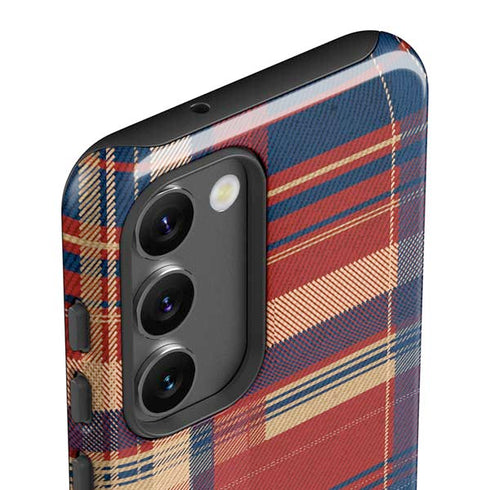 Red and Blue Plaid Galaxy S23 Pro Case