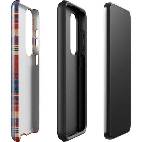 Red and Blue Plaid Galaxy S23 Pro Case
