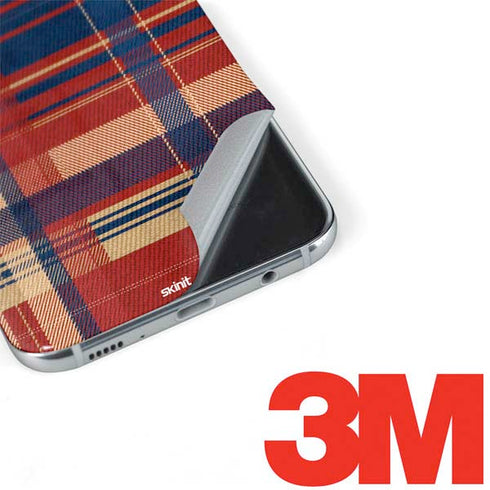 Red and Blue Plaid Galaxy S8 Plus Skin