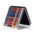 Red and Blue Plaid Galaxy Z Flip5 5G Clear Case
