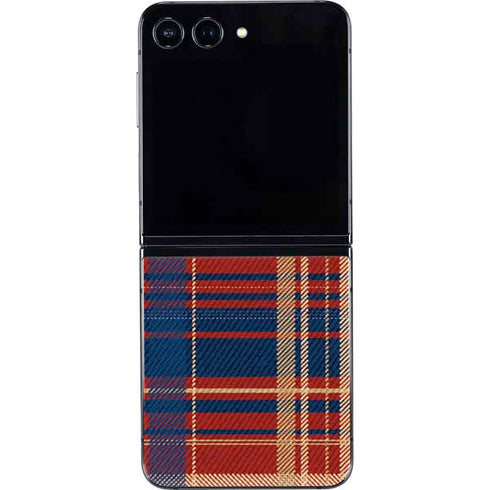 Red and Blue Plaid Galaxy Z Flip5 5G Skin
