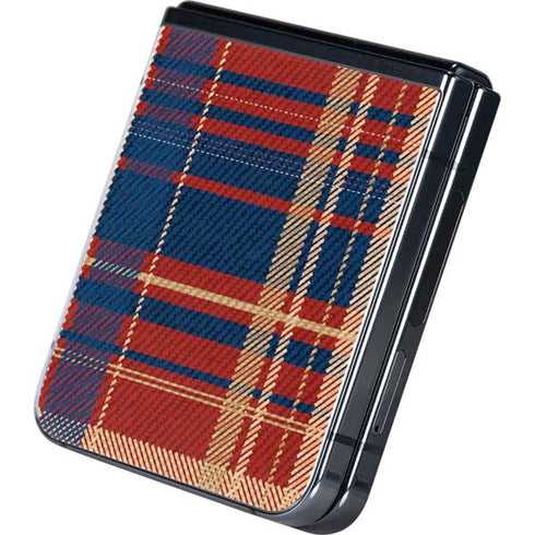 Red and Blue Plaid Galaxy Z Flip5 5G Skin