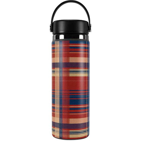 Red and Blue Plaid Hydro Flask 20oz Wide Mouth Skin