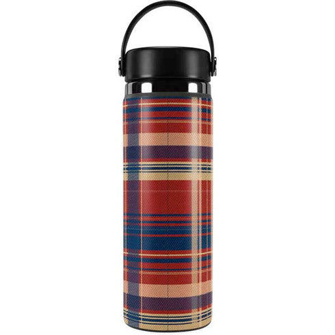 Red and Blue Plaid Hydro Flask 20oz Wide Mouth Skin