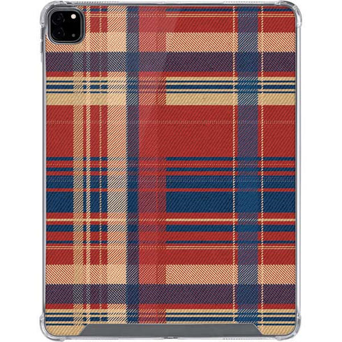 Red and Blue Plaid iPad Pro 12.9in (2020) Clear Case