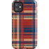 Red and Blue Plaid iPhone 11 Impact Case