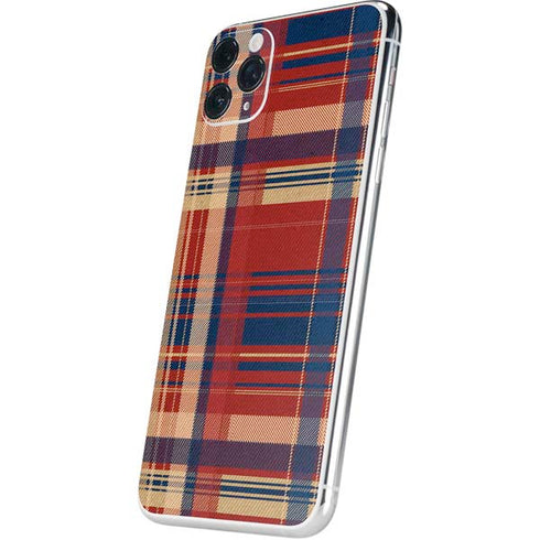 Red and Blue Plaid iPhone 11 Pro Max Skin