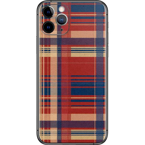 Red and Blue Plaid iPhone 11 Pro Skin