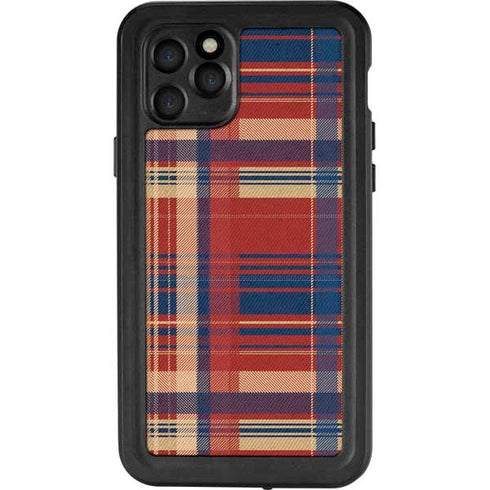 Red and Blue Plaid iPhone 11 Pro Waterproof Case