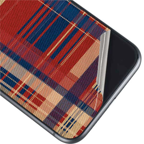 Red and Blue Plaid iPhone 11 Skin