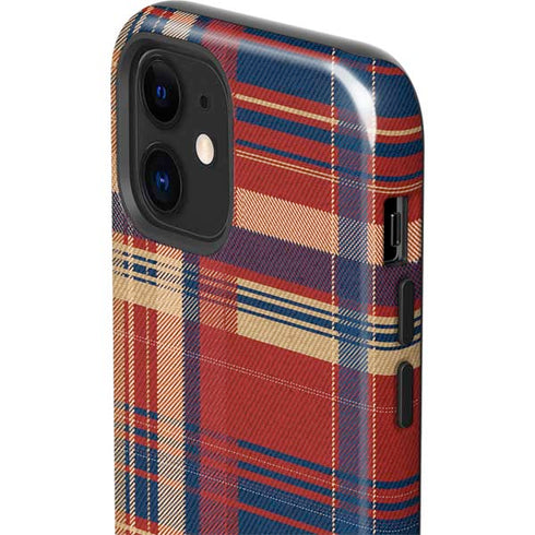 Red and Blue Plaid iPhone 12 Impact Case