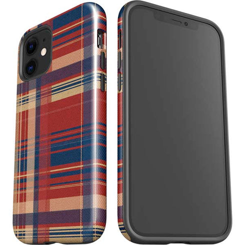 Red and Blue Plaid iPhone 12 Impact Case