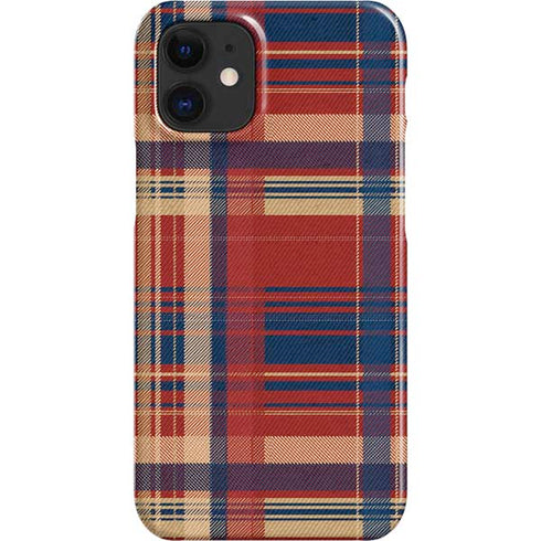 Red and Blue Plaid iPhone 12 Mini Lite Case