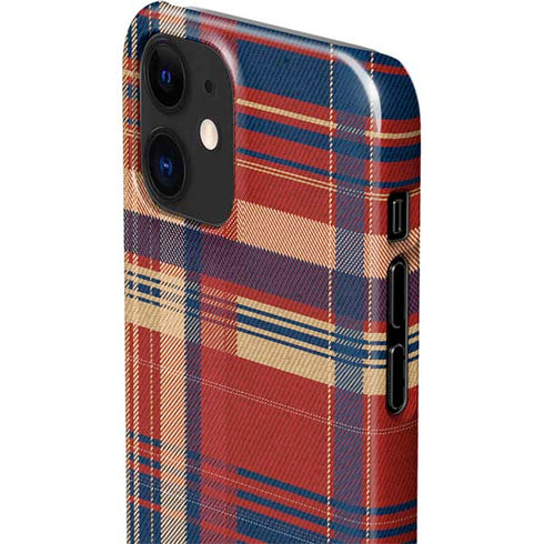 Red and Blue Plaid iPhone 12 Mini Lite Case