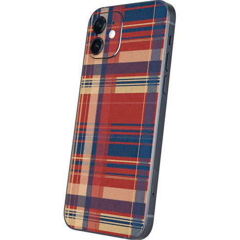 Red and Blue Plaid iPhone 12 Mini Skin