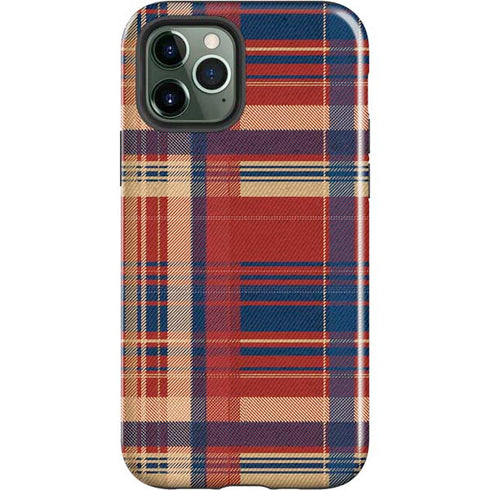 Red and Blue Plaid iPhone 12 Pro Max Impact Case