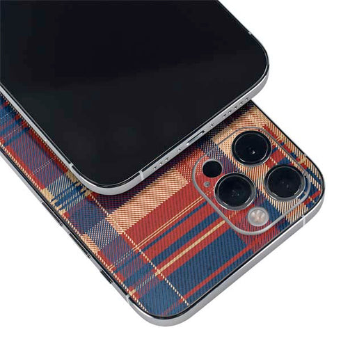 Red and Blue Plaid iPhone 12 Pro Skin