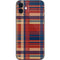 Red and Blue Plaid iPhone 12 Skin
