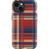 Red and Blue Plaid iPhone 14 Plus Impact Case