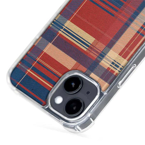 Red and Blue Plaid iPhone 15 Plus MagSafe Case