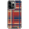 Red and Blue Plaid iPhone 14 Pro Clear Case