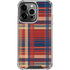 Red and Blue Plaid iPhone 14 Pro Clear Case