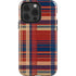Red and Blue Plaid iPhone 14 Pro Impact Case