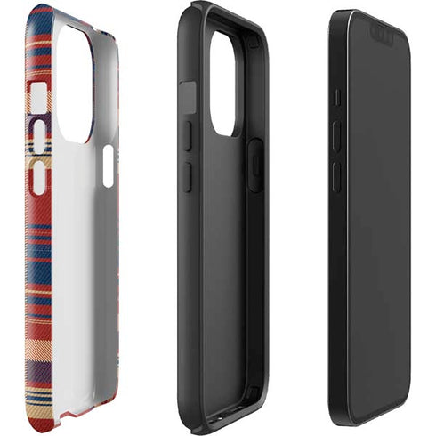 Red and Blue Plaid iPhone 15 Pro Impact Case