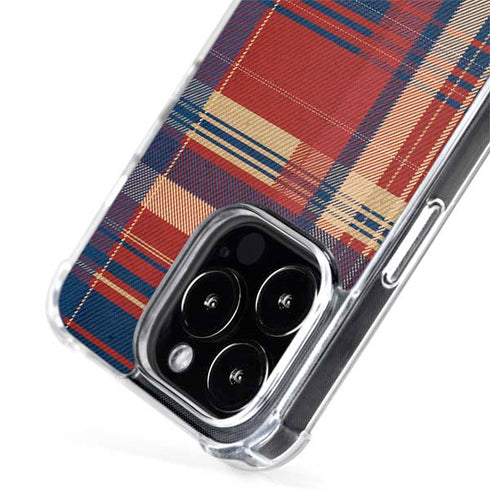 Red and Blue Plaid iPhone 15 Pro MagSafe Case