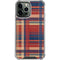 Red and Blue Plaid iPhone 15 Pro Max Clear Case