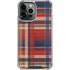 Red and Blue Plaid iPhone 15 Pro Max Clear Case