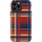 Red and Blue Plaid iPhone 15 Pro Max Impact Case