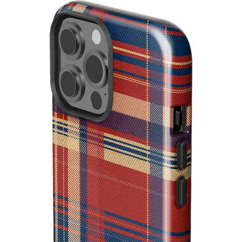 Red and Blue Plaid iPhone 15 Pro Max Impact Case