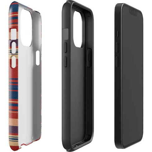 Red and Blue Plaid iPhone 15 Pro Max Impact Case