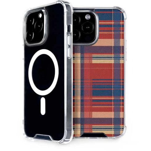 Red and Blue Plaid iPhone 15 Pro Max MagSafe Case
