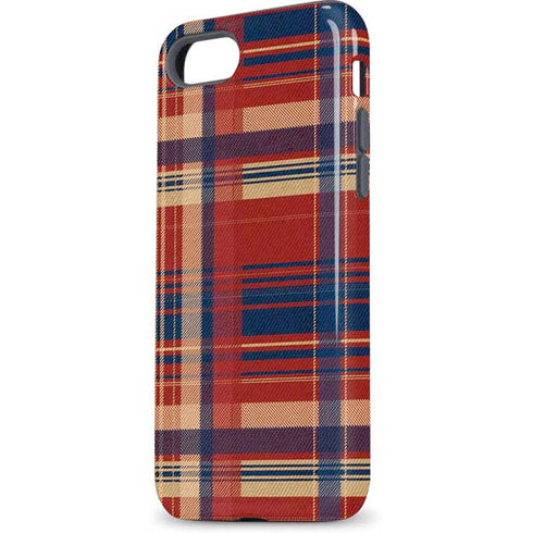 Red and Blue Plaid iPhone 7 Pro Case